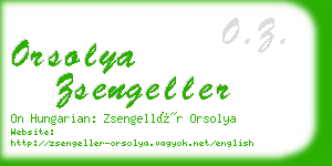 orsolya zsengeller business card